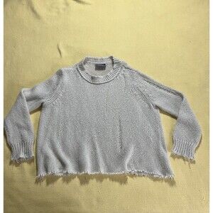 Wooden Ships X/S Distressed Sweater Cream Boho Lightweight Mohair Wool